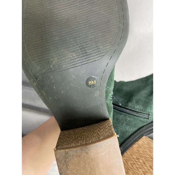 Kelsi Dagger Brooklyn Lace-Up Ankle Boots Dagger Forest green Suede Leather Sz 8 - Picture 10 of 14